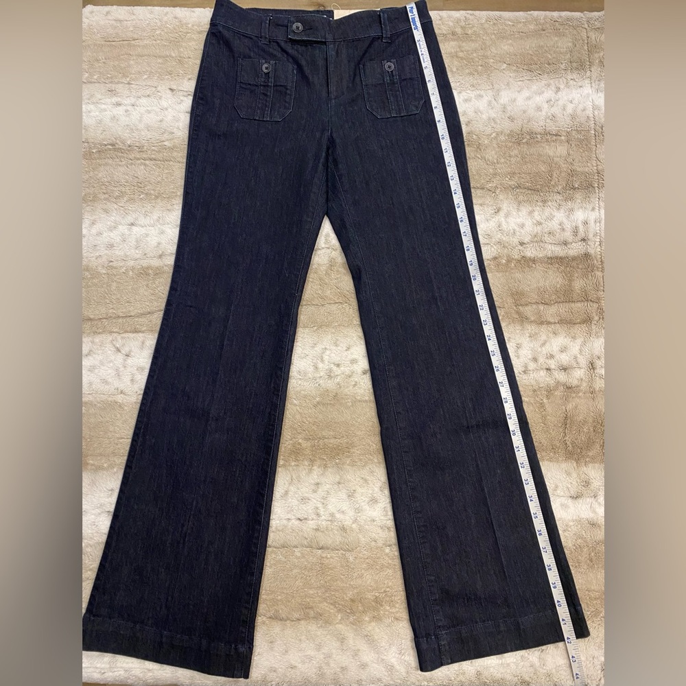 NWT Ann Taylor LOFT Flare Dark Wash Jeans Size 4 - Picture 5 of 13
